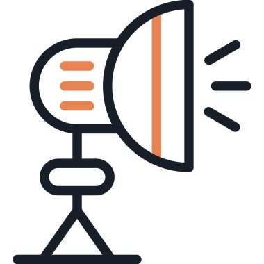 Stüdyo Işıkları Satırı Simge Ögesi, Basit Tasarımlı Vektör Resimleri