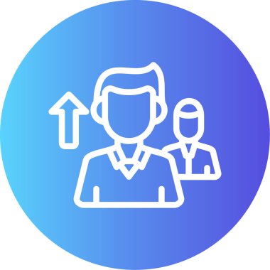 Kişisel Geliştirme Çizgisi Gradyan Çemberi Simgesi, Basit Tasarımlı Vektör Resimleri