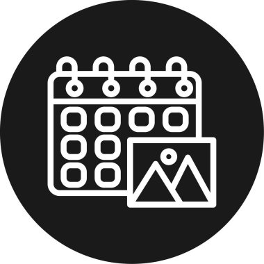 İçerik Çizelgesi Çemberi BG Simgesi, Basit Tasarımlı Vektör Resimleri