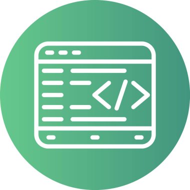 Proje Satırı Gradyan Çemberi Simgesi, Basit Tasarımlı Vektör Resimleri