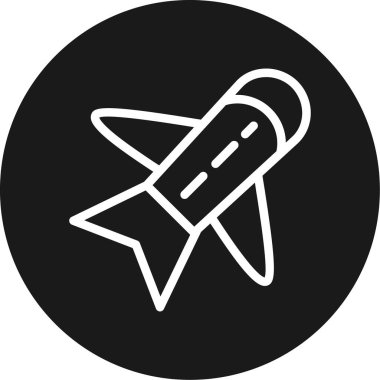 Hava Taşımacılık Hattı Çemberi BG Simgesi, Basit Tasarımlı Vektör Resimleri