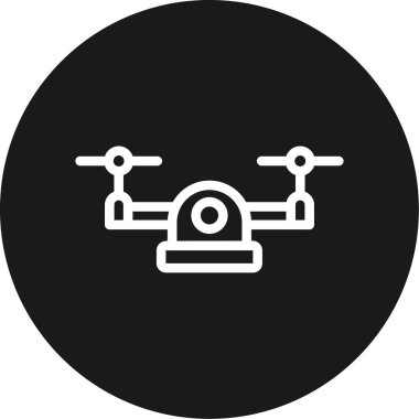 Drone Line Circle BG Simgesi, Basit Tasarımlı Vektör Resimleri
