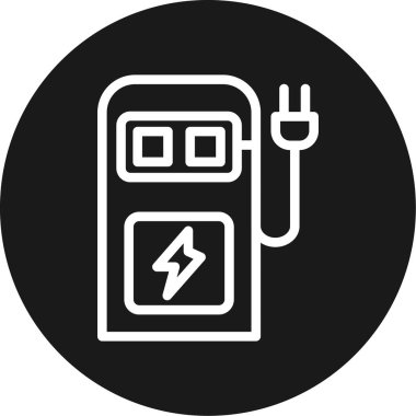 İstasyon Çizgisi Çemberi BG Simgesi, Basit Tasarımla Vektör Resimleri