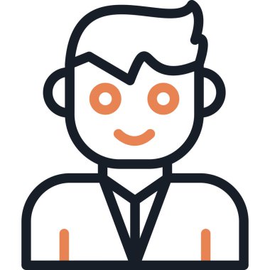 İş Elbisesi Çizgisi Simgesi, Basit Tasarımlı Vektör İllüstrasyonu