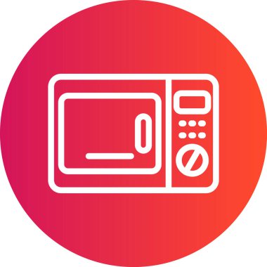 Mikrodalga Hattı Gradyan Çemberi Simgesi, Basit Tasarımlı Vektör Resimleri