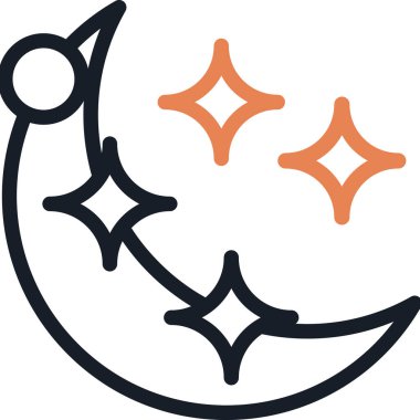 Alacakaranlık Çizgisi Simgesi, Basit Tasarımlı Vektör Resimleri