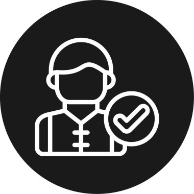 Sistem Yönetimi Satırı Çemberi BG Simgesi, Basit Tasarımlı Vektör Resimleri