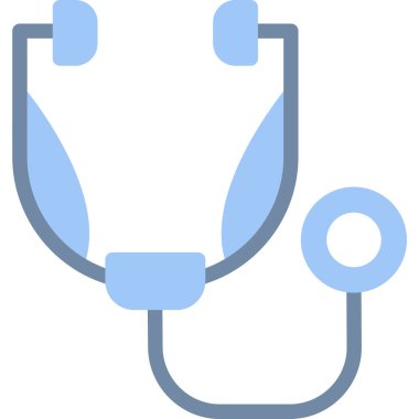 Stetoskop Düz Simge, Basit Tasarımlı Vektör Resimleri