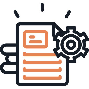 Motivasyon Potansiyel Satırı Simgesi, Basit Tasarımlı Vektör İllüstrasyonu