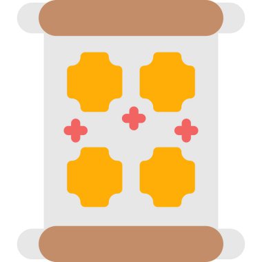 Yeni Yıl Çiftleri Düz Simge, Basit Tasarımlı Vektör İllüzyonu