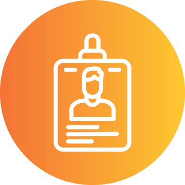 Geçiş Satırı Gradyan Çemberi Simgesi, Basit Tasarımlı Vektör İllüstrasyonuna bas