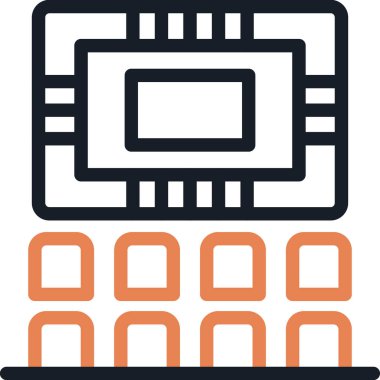 Film Buff Satırı Basit Tasarımlı Vektör ResmiComment