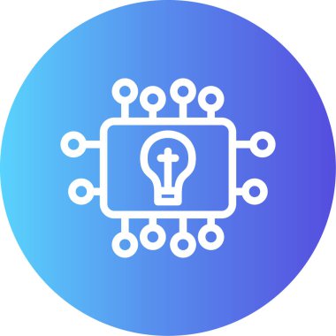 Güçlendirme Satırı Gradyan Çemberi Simgesi, Basit Tasarımlı Vektör Resimleri