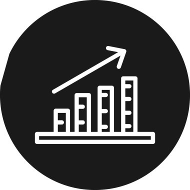 SEO Performans Çizgisi Çemberi BG Simgesi, Basit Tasarımlı Vektör Resimleri