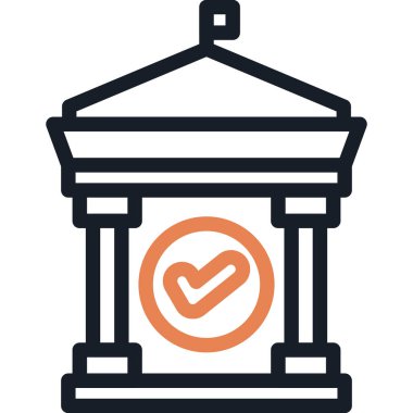 Güven İnşa Satırı Simgesi, Basit Tasarımlı Vektör İllüstrasyonu