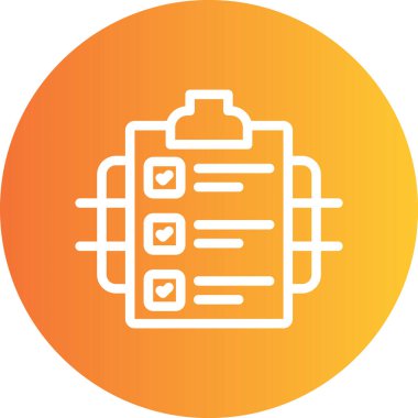 Satır Gradyan Çemberi Simgesi, Basit Tasarımlı Vektör Resimleri