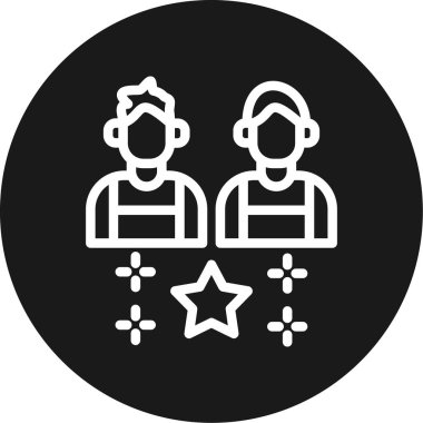 Takım Takımının Takdir Çizgisi Çemberi BG Simgesi, Basit Tasarımlı Vektör Resimleri