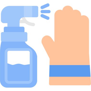 Temizlik Ürünleri Düz Simge, Basit Tasarımlı Vektör İllüzyonu