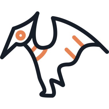 Pterodactyl Satırı Basit Tasarımlı Vektör ResmiComment