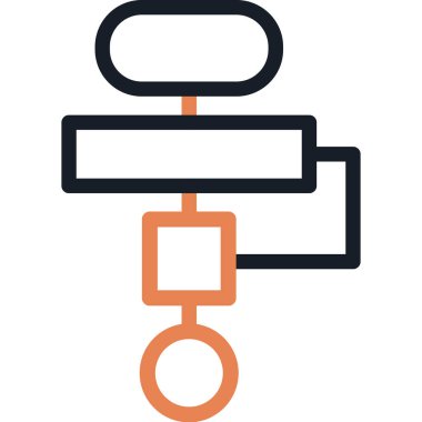 Kod Mantık Çizgisi Simgesi, Basit Tasarımlı Vektör Resimleri