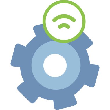 Ağ Altyapısı Düz Simgesi, Basit Tasarımlı Vektör İllüstrasyonu