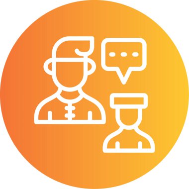 Danışmanlık Programı Çizgisi Gradyan Çemberi Simgesi, Basit Tasarımlı Vektör Resimleri