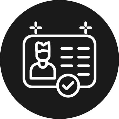 Sosyal Güvenlik Kartı Çizgisi BG Simgesi Çemberi, Basit Tasarımlı Vektör Resimleri