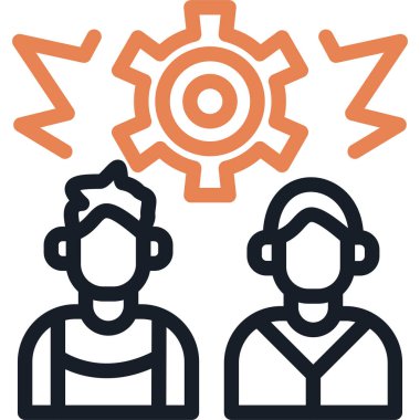 Kolektif Güçlendirme Satırı Simge Ögesi, Basit Tasarımlı Vektör Resimleri