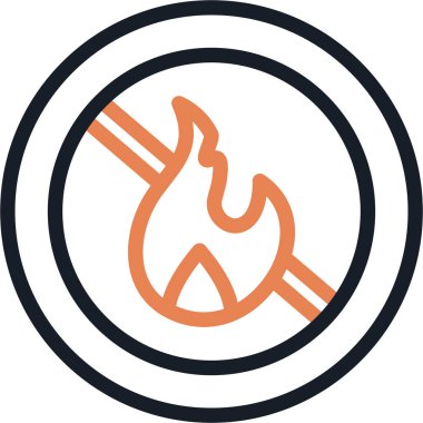 Ateş Hattı Simgesi, Vektör İllüzyonu Basit Tasarımla