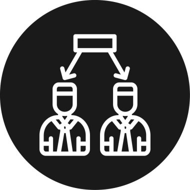 Görev Tahsis Satırı Çemberi BG Simgesi, Basit Tasarımlı Vektör Resimleri