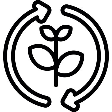 Sürdürülebilir Satır Simgesi, Basit Tasarımlı Vektör Resimleri