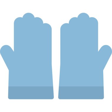 Temizleme Eldivenleri Düz Simgesi, Basit Tasarımlı Vektör Resimleri
