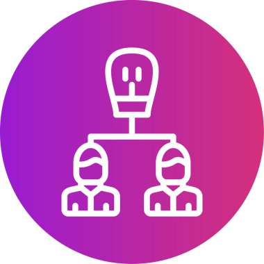 Koçluk Planı Gradyan Çemberi Simgesi, Basit Tasarımlı Vektör Resimleri