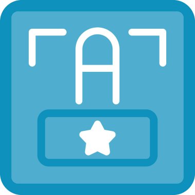 Yazı Tipi Seçimi Düz Simgesi, Basit Tasarımlı Vektör İllüstrasyonu