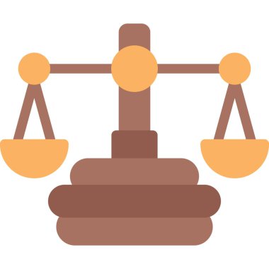Hukuki Danışman Düz Simge, Basit Tasarımlı Vektör İllüstrasyonu