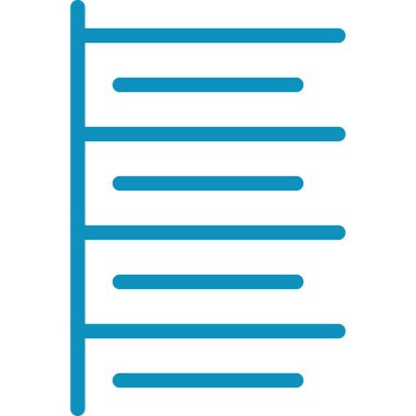 Metin Hizalaması Sol Düz Simge, Vektör Resimlendirmesi Basit Tasarım