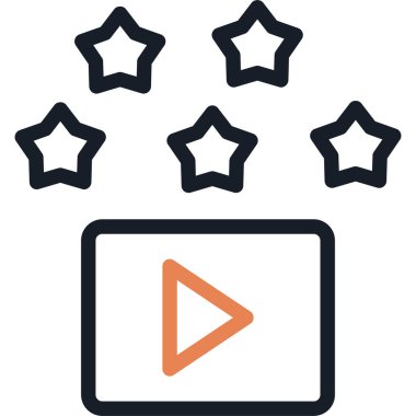 Film Buff Satırı Basit Tasarımlı Vektör ResmiComment