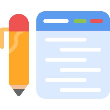 İçerik Pazarlama Düz Simgesi, Basit Tasarımlı Vektör Resimleri