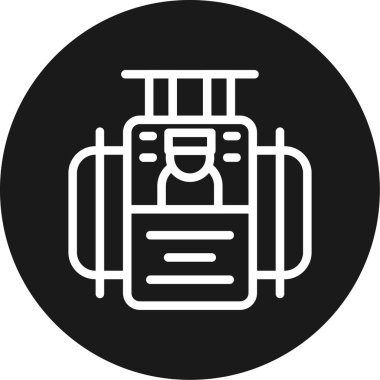 Medya Rozet Çizgisi Çemberi BG Simgesi, Basit Tasarımlı Vektör Resimleri