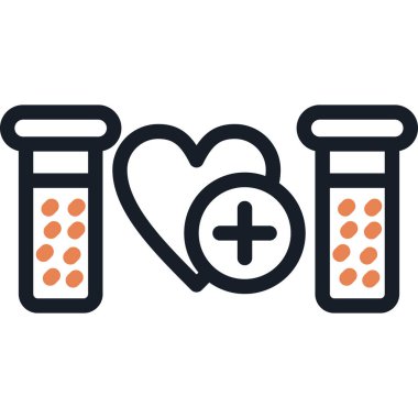 Kan Bağışı Çizgisi Simgesi, Basit Tasarımlı Vektör Resimleri