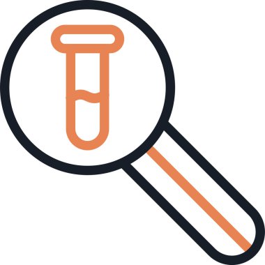 Genetik Araştırma Satırı Simge Ögesi, Basit Tasarımlı Vektör İllüstrasyonu