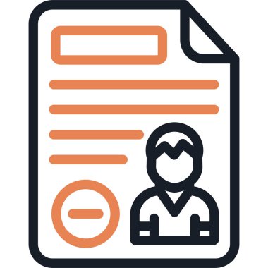 Tutuklama Warrant Satırı Simge, Vektör Resimlendirmesi Basit Tasarım