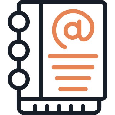 Adres Defteri Simgesi, Basit Tasarımlı Vektör ResimleriComment