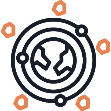 Boşluk Enkazı Koleksiyon Satırı Simge Ögesi, Basit Tasarımlı Vektör Resimleri