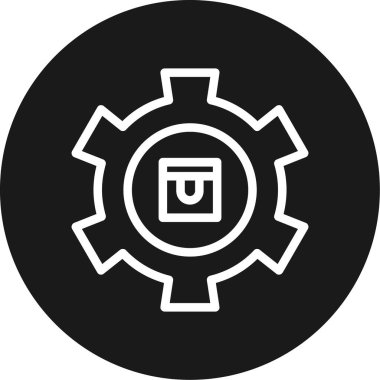 Tedarik Zinciri Çemberi BG Simgesi, Basit Tasarımlı Vektör Resimleri