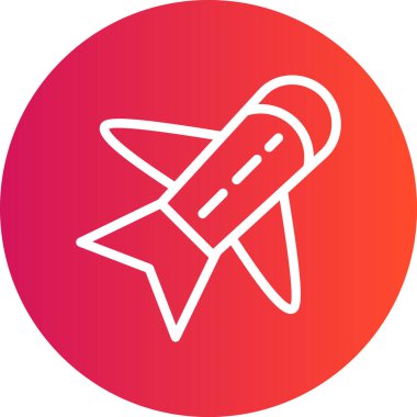 Hava Taşımacılığı Çizgisi Gradyan Çemberi Simgesi, Basit Tasarımlı Vektör Resimleri