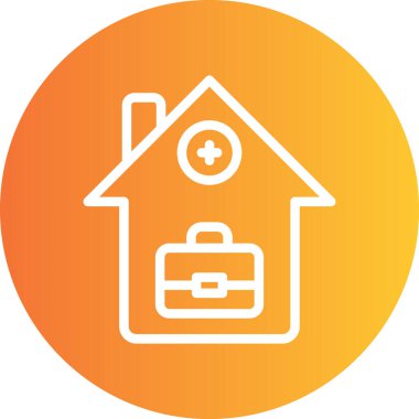 İçişleri Bakanlığı Satır Çizgisi Gradyan Çemberi Simgesi, Basit Tasarımlı Vektör Resimleri