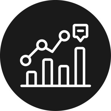 KPI Kontrol Çizgisi Çemberi BG Simgesi, Basit Tasarımlı Vektör Resimleri