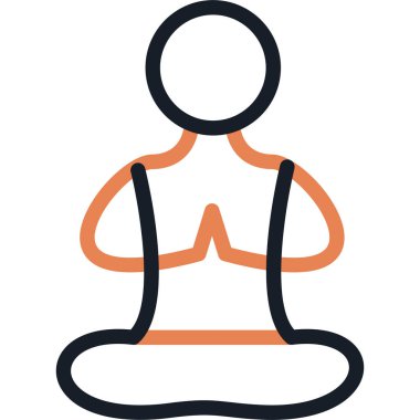 Gevşeme Çizgisi Simgesi, Basit Tasarımlı Vektör İllüstrasyonu