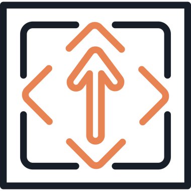 Yukarıdaki Ok Satırı Simgesi, Basit Tasarımlı Vektör Resimleri